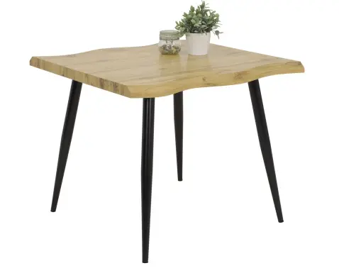 Jedálenský stôl Gabi 90x90 cm, divoký dub, optika masívu%