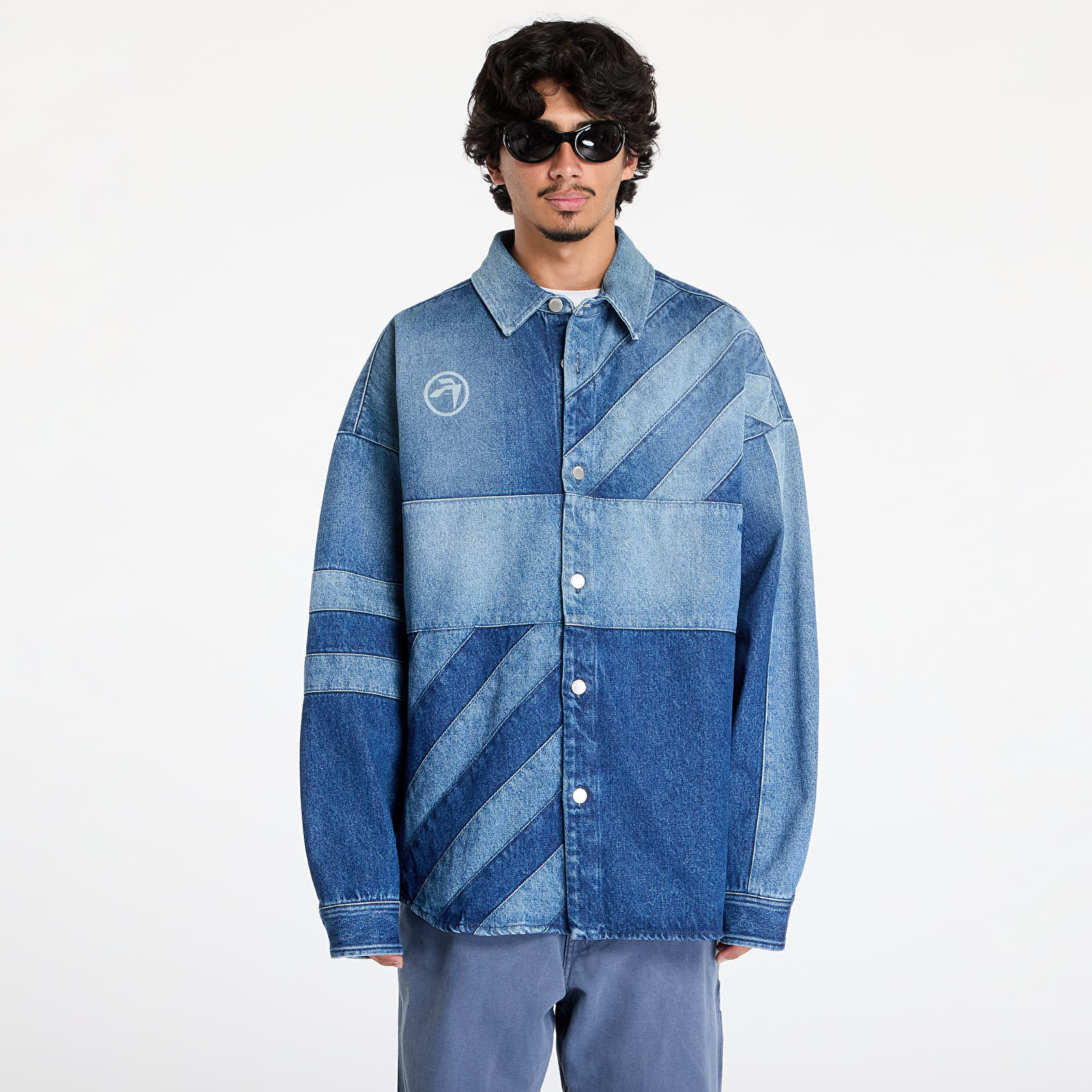 Bunda Ambush Patchwork Denim Shirt Vintage Blue/ No Color 50
