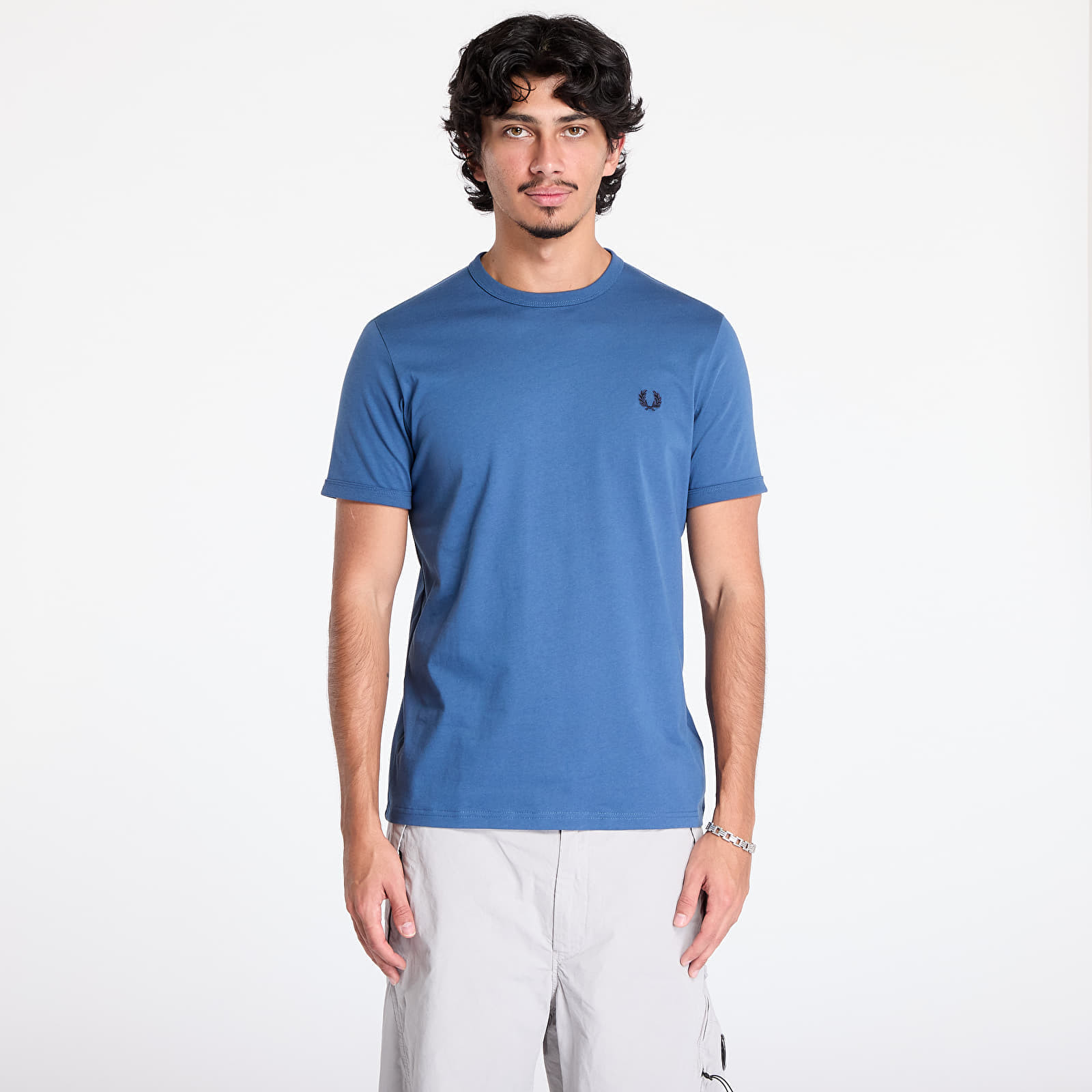 Tričko FRED PERRY Ringer T-Shirt Midnight Blue L