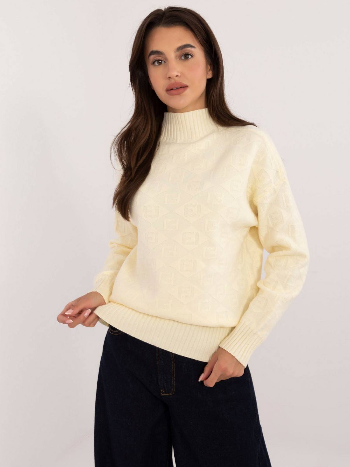 Light yellow turtleneck sweater