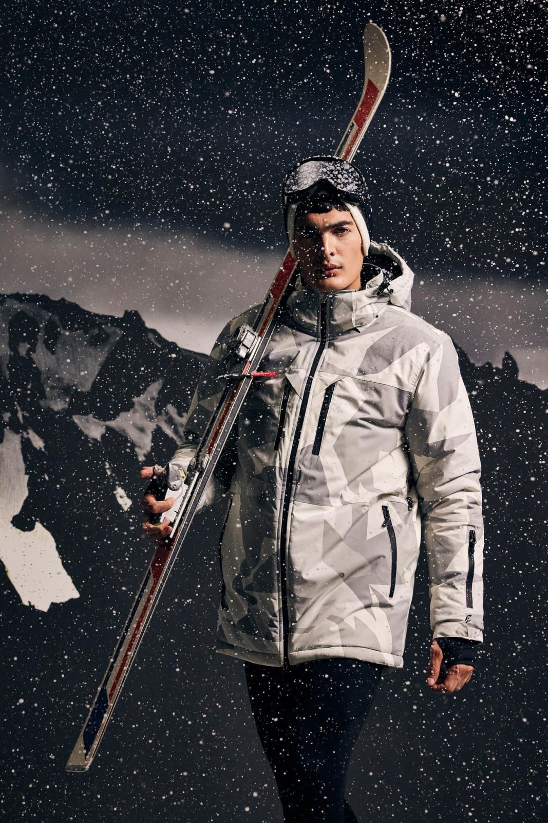 DEFACTO Fit Water Repellent Hooded Ski Suit Waterproof Jacket
