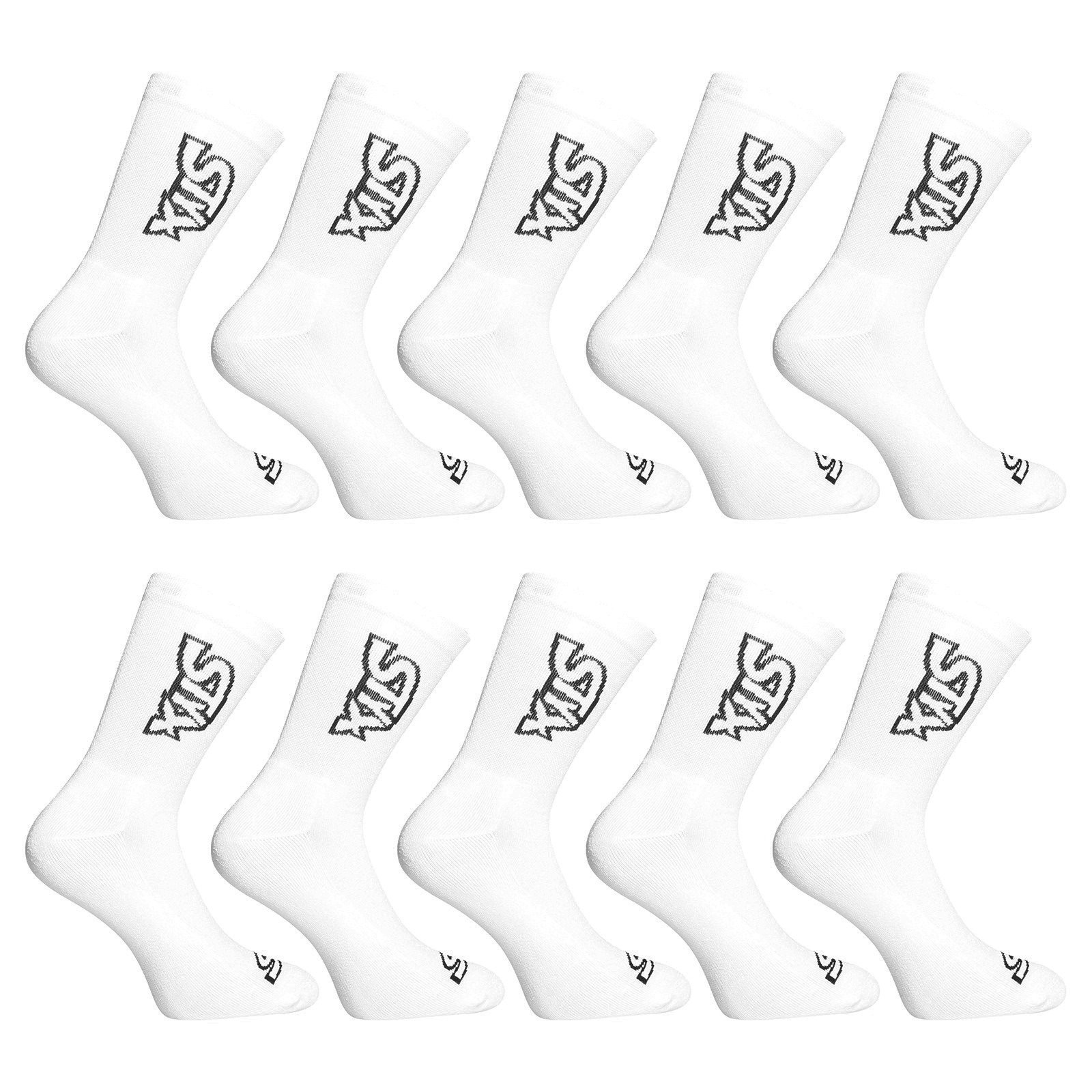 10PACK Styx high white socks