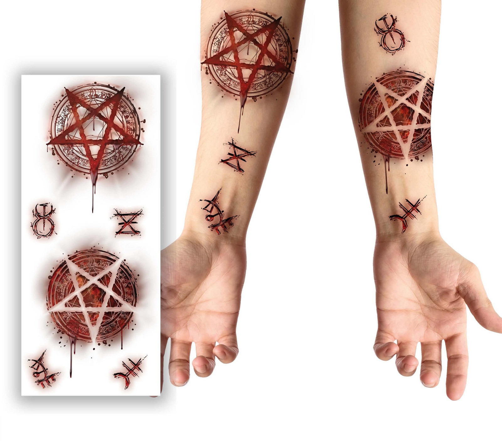 Guirca Sada tetovaní - Satanistické symboly