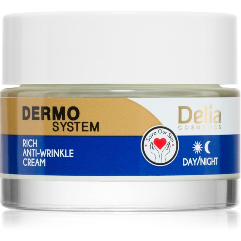 Delia Cosmetics Dermo System intenzívny spevňujúci denný a nočný krém proti vráskam 50 ml