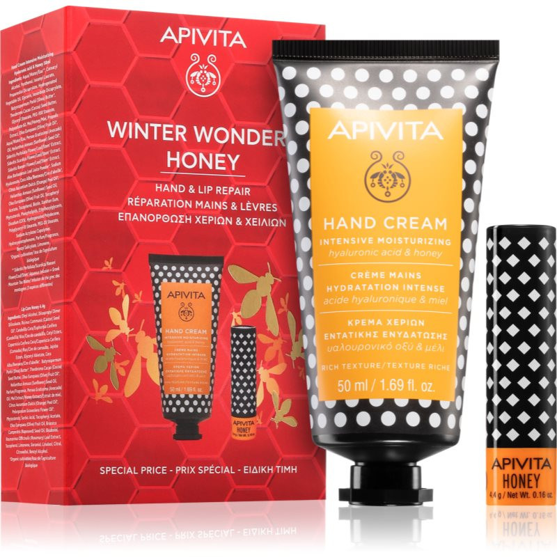 Apivita Hand Care Winter Wonders Honey vianočná darčeková sada (Bio-Eco Product, 100% Natural Derived Ingredients)