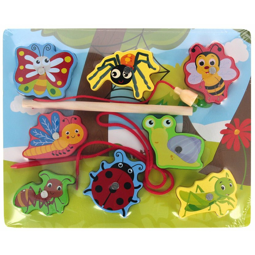 Drevené puzzle na magnet hmyz