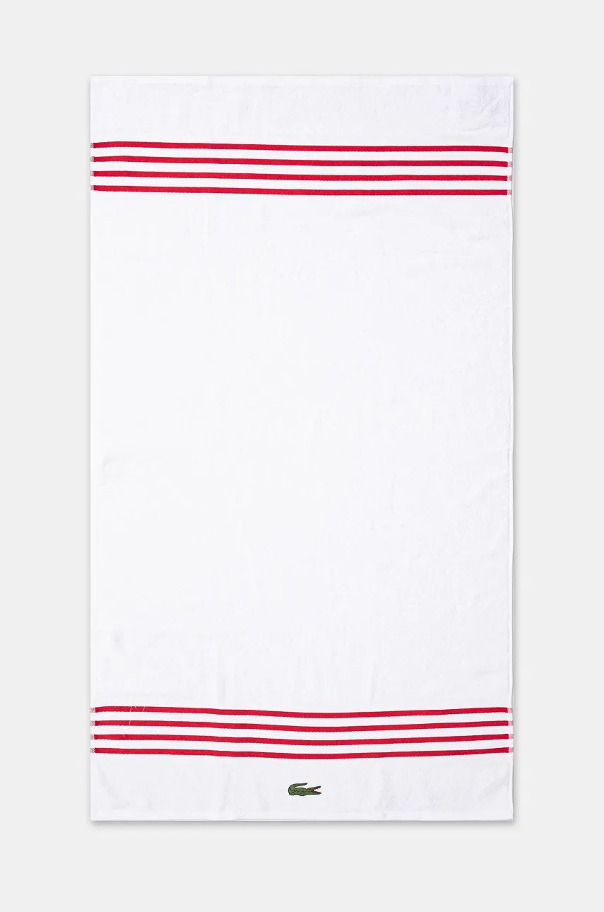 Bavlnený uterák Lacoste L Courtline Rouge 70 x 140 cm