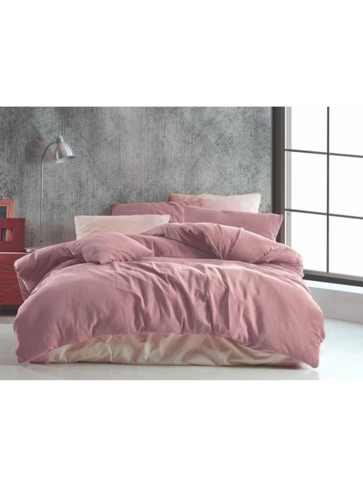 Francúzske mušelínové obliečky 240x220, 70x90cm ružové Kvalitex