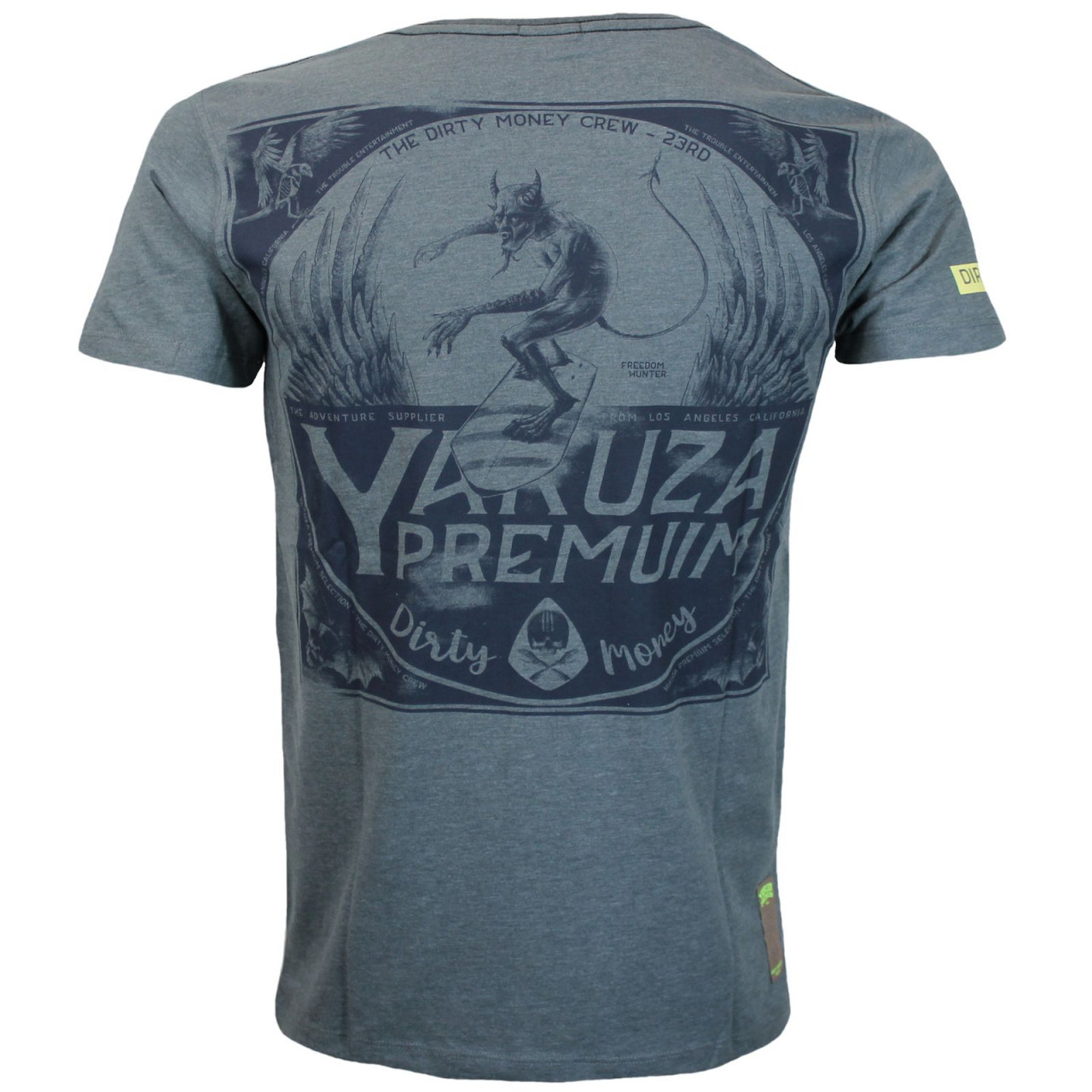 Tričko Yakuza Premium Dirty Money Supplier - tmavo sivé, 4XL