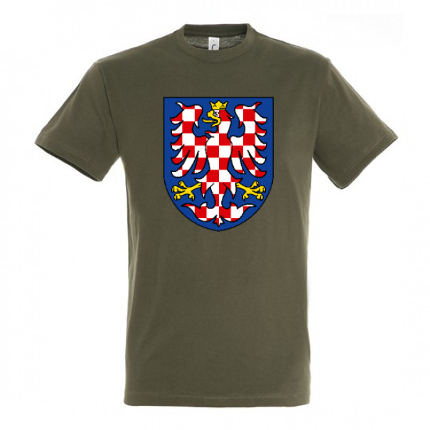 Tričko so symbolom Moravská orlica - olivové, XL
