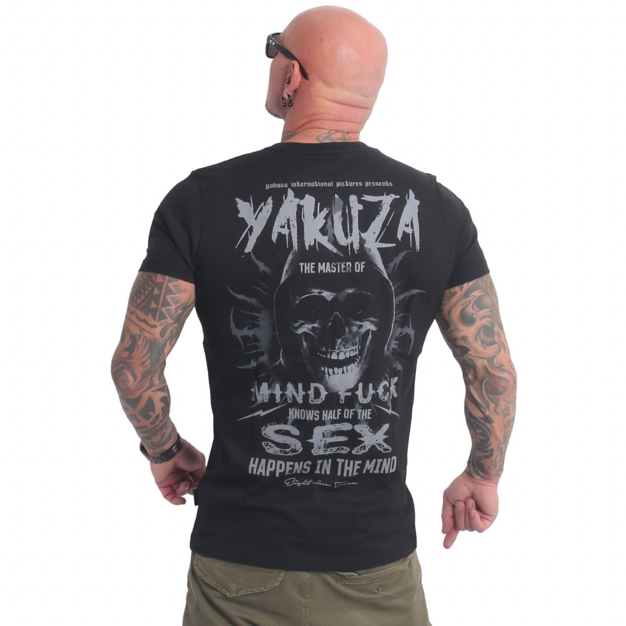 Tričko pánske Yakuza Mind - čierne-sivé, 4XL