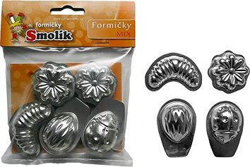 SMOLÍK MIX 4 druhy 20 ks 622 veľké d 35, 40 a 45 mm, pocínované