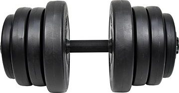 Lifefit Jednoručná činka 23 kg, vinyl-cement, 30 mm tyč/8× kotúč