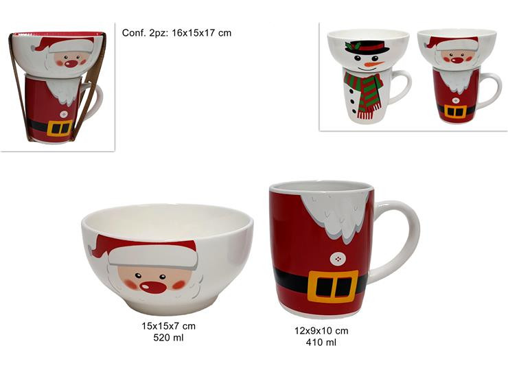 MAKRO - Hrnček a miska vianočna rôzne motívy
