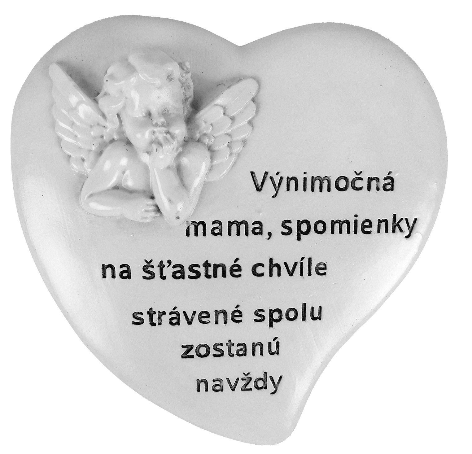 MAKRO - Srdce s anjelom 19x20cm