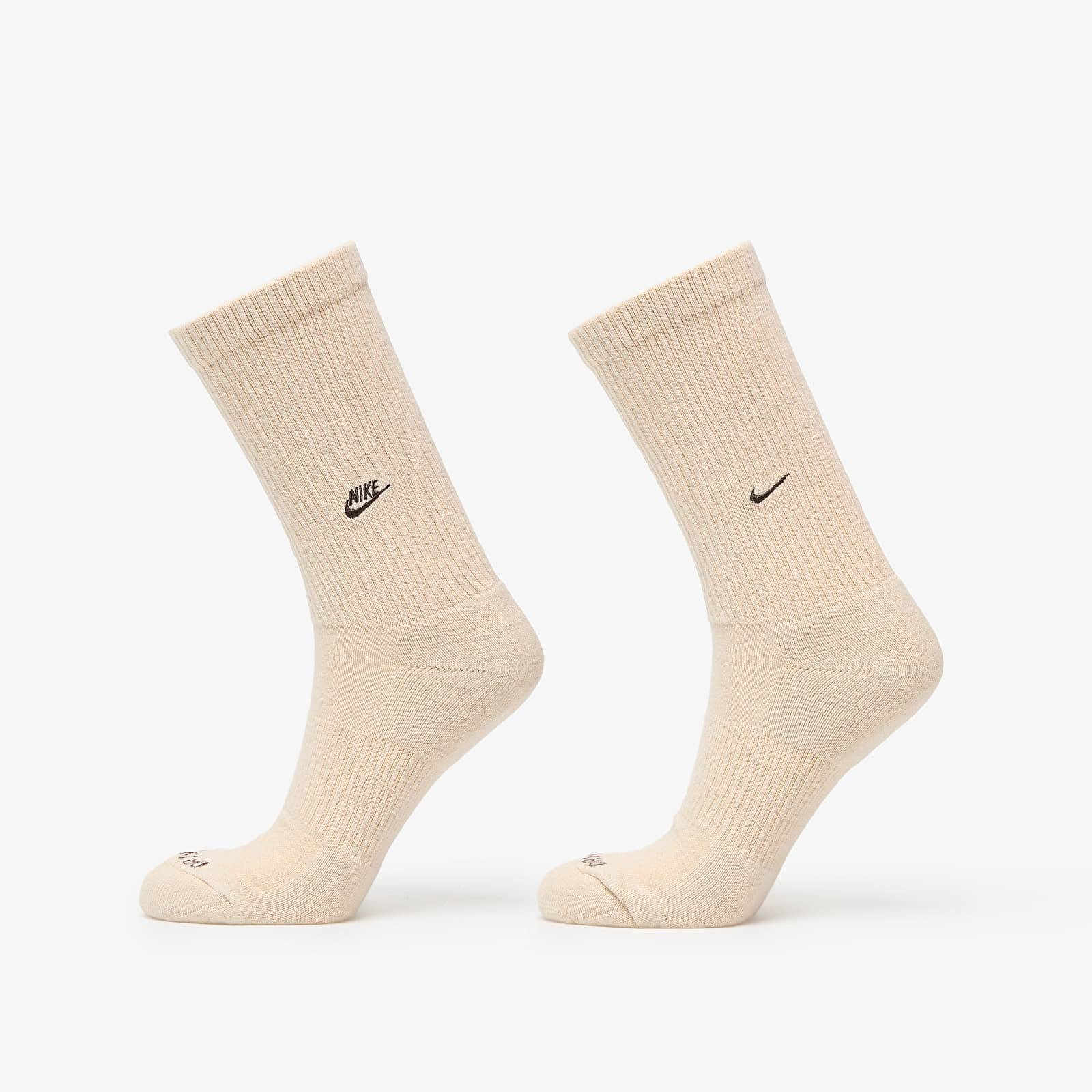 Nike Everyday Cushioned Crew Socks 2-Pack Sanddrift/ Earth S
