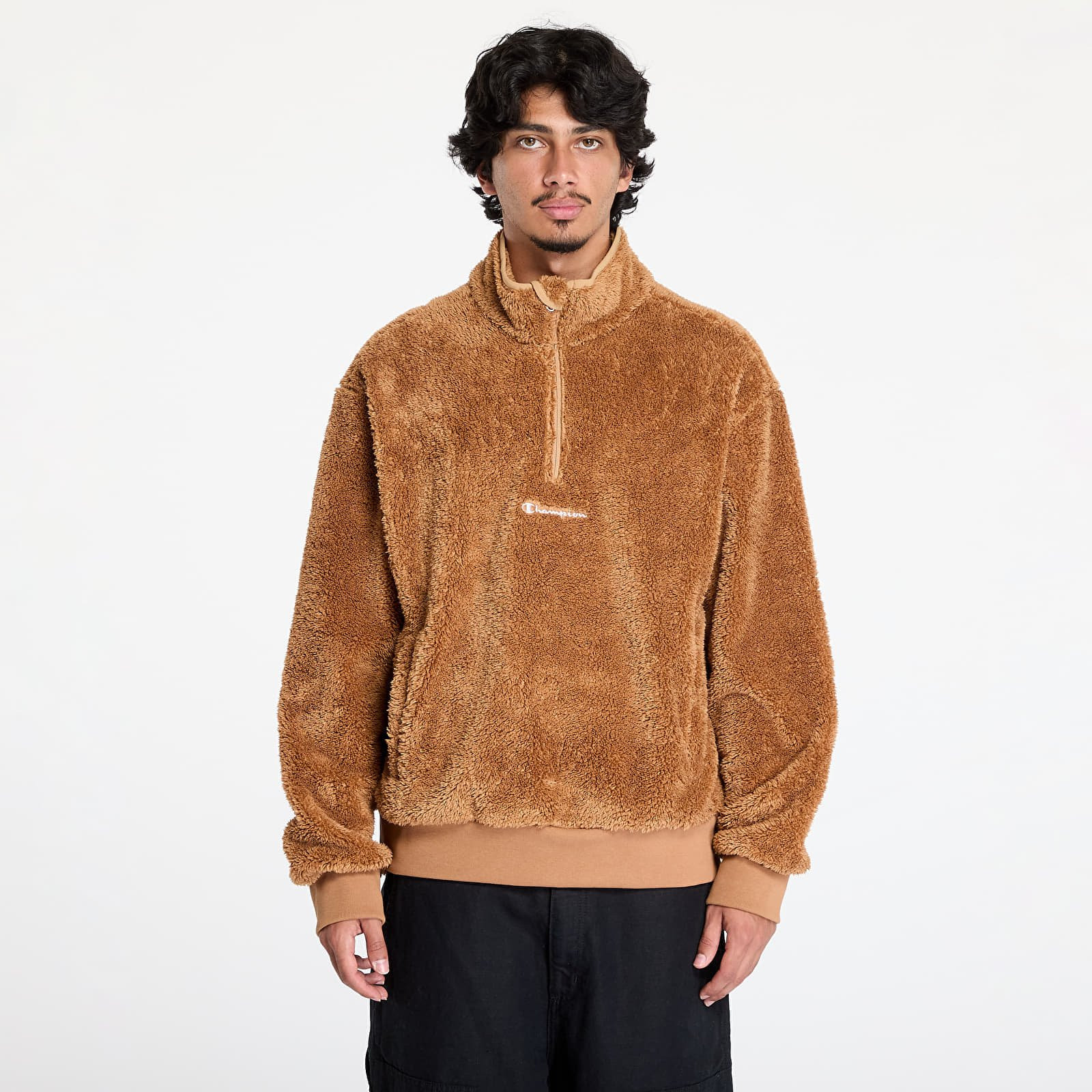 Mikina Champion Half Zip Top Brown M