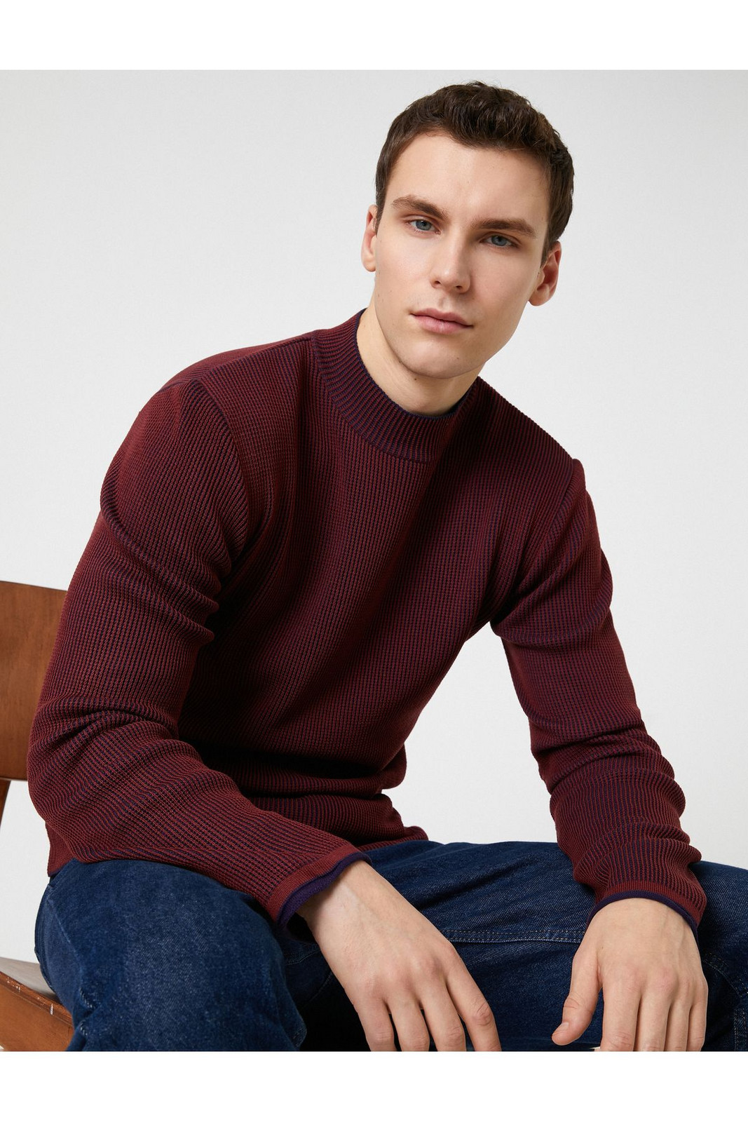 Koton Basic Knitwear Sweater Half Turtleneck Slim Cut