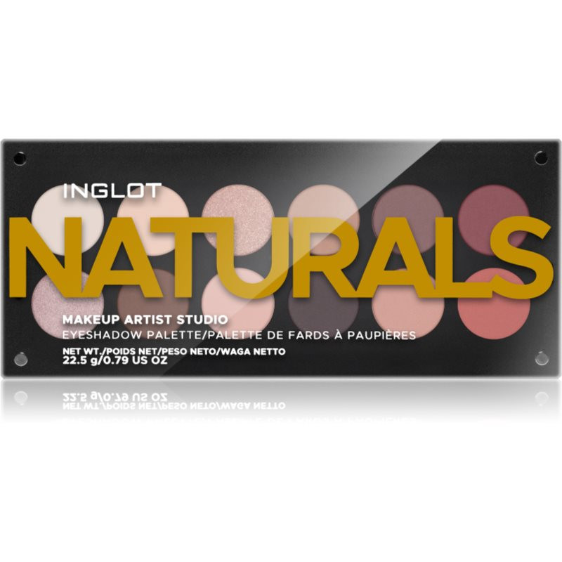 Inglot Makeup Artist Studio Palette paletka očných tieňov odtieň NATURALS 18,7 g