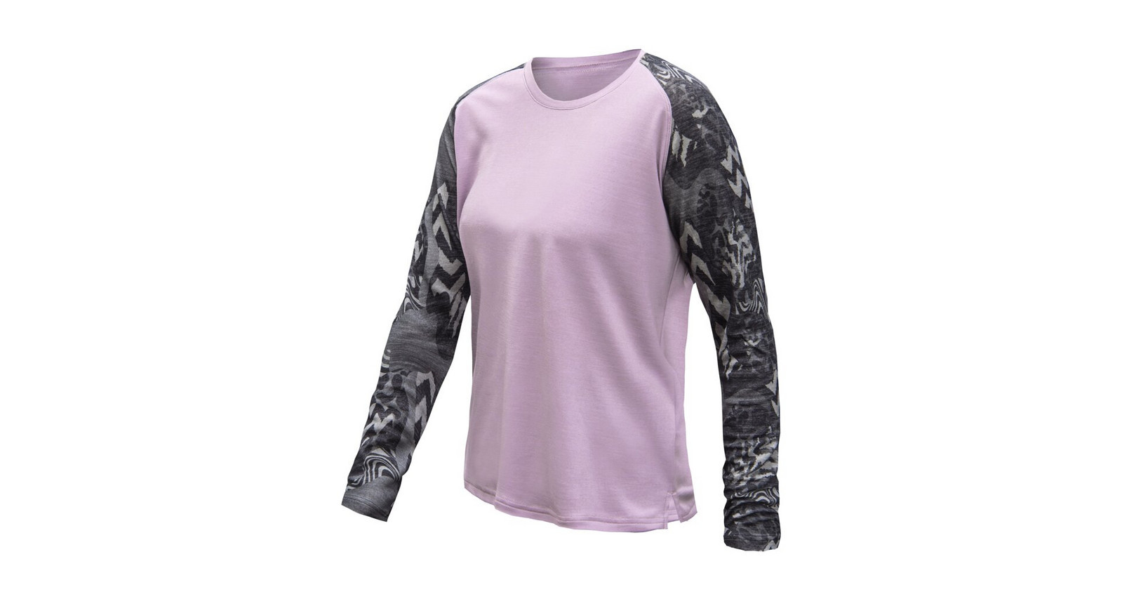 SENSOR MERINO BLEND IMPRESS dámske tričko dl.rukáv mystic violet/zebra Veľkosť: S