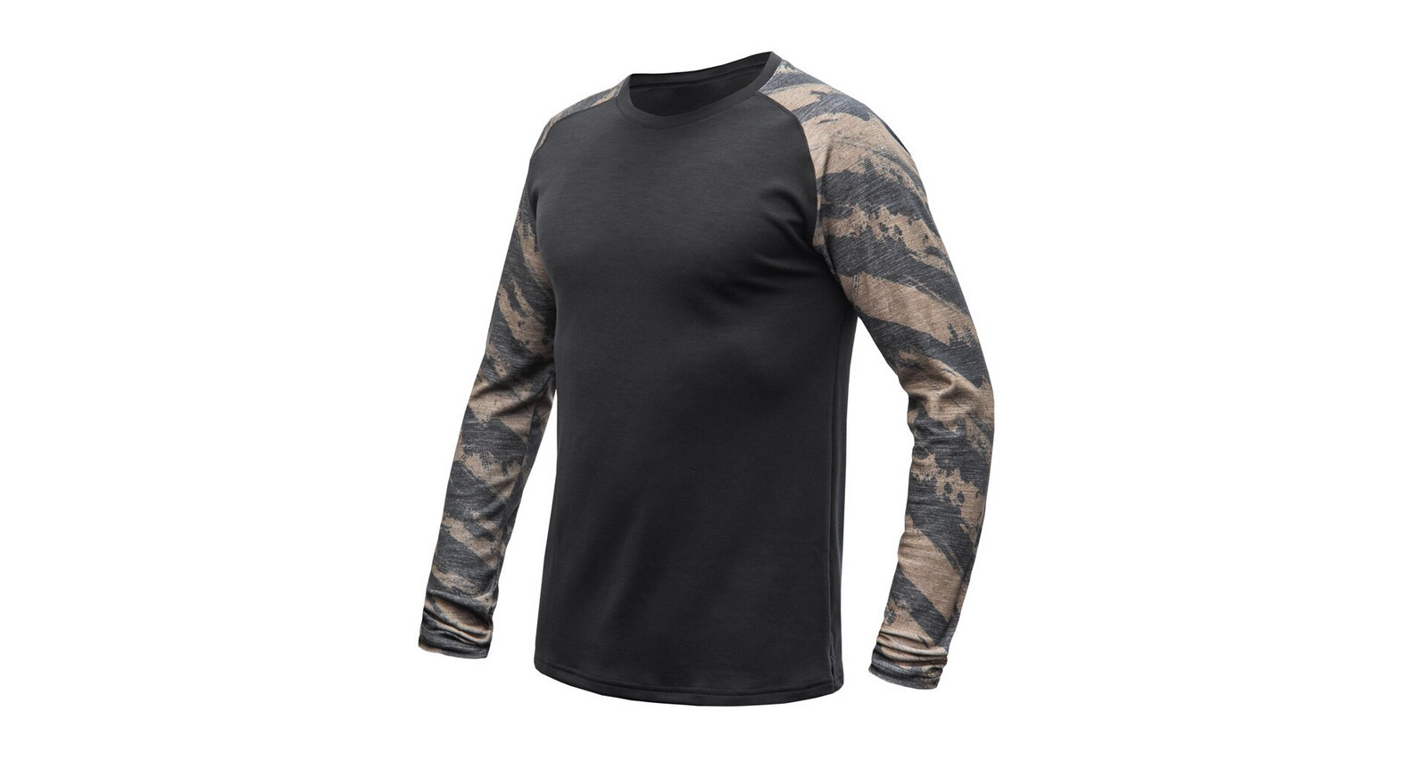 SENSOR MERINO BLEND IMPRESS pánske tričko dl.rukáv black/brush Veľkosť: S