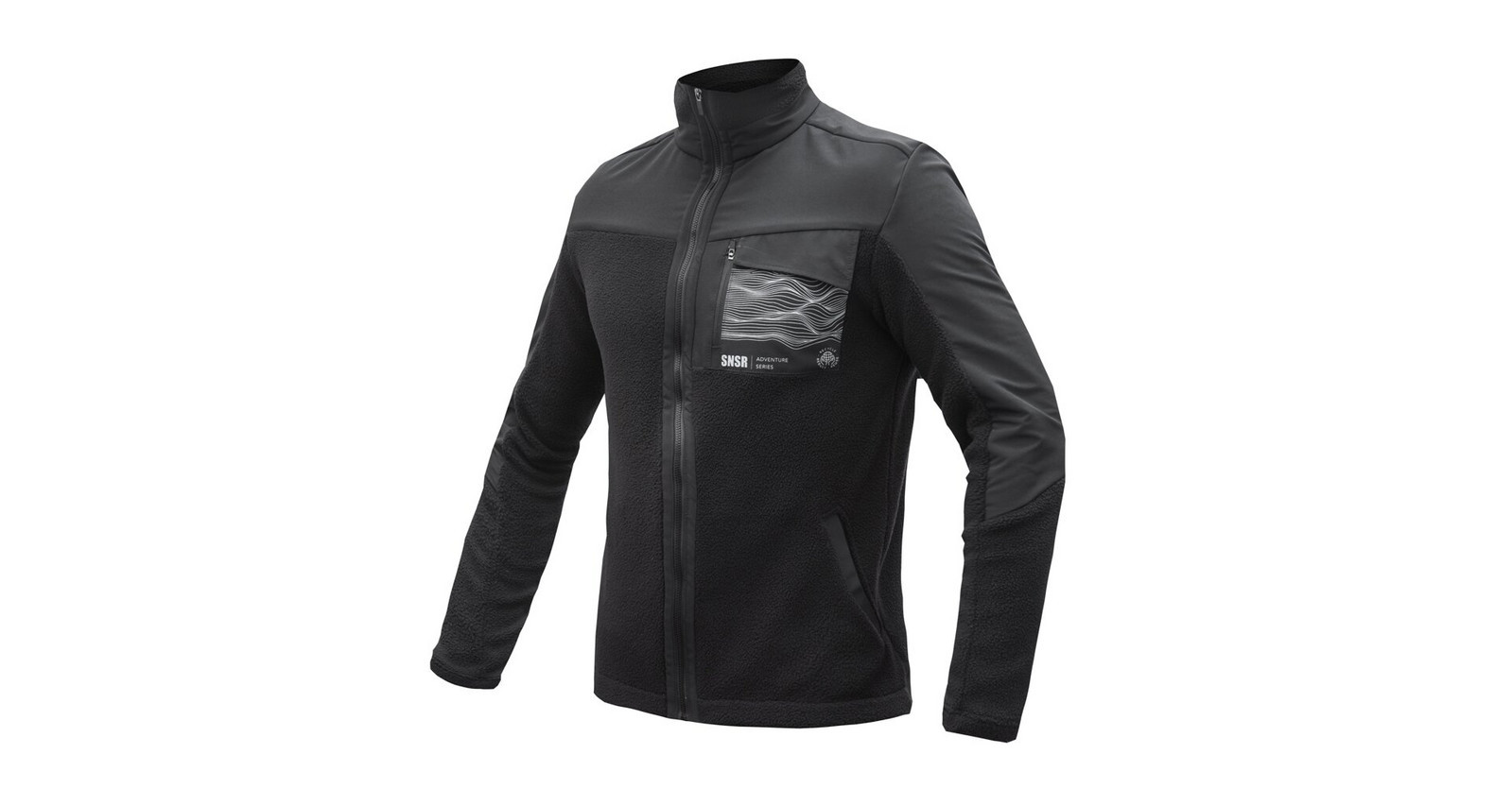 SENSOR TEDDY pánska bunda fleece celozips čierna Veľkosť: S