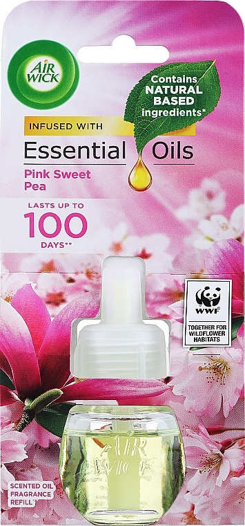 Air Wick Essential Oils Pink Sweet Pea náplň 19ml
