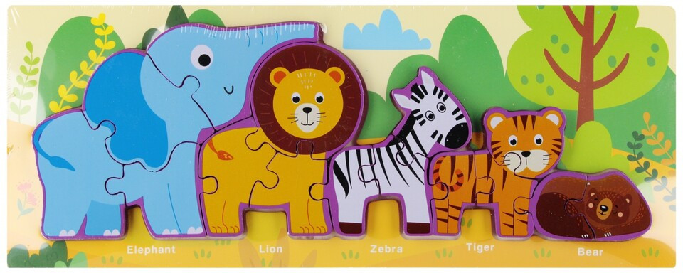 Skladačka puzzle drevené ZOO