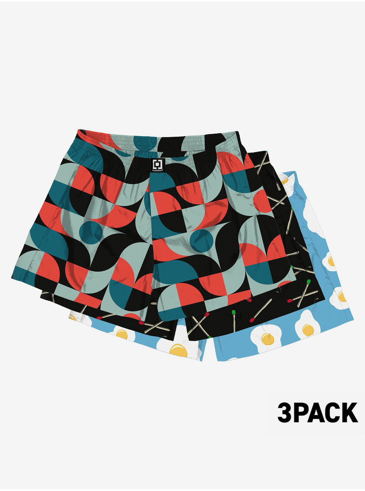 Trenírky Manny 3pack Horsefeathers - šedá