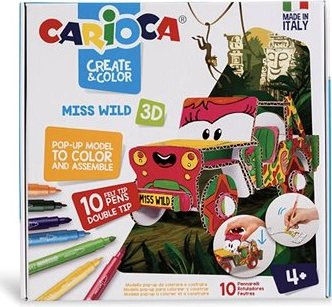 Carioca Create & Color 3D Ms. Wild Toys