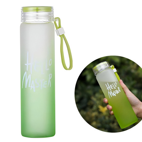 Livefy sklenená fľaša Glassy 400ml, zelená