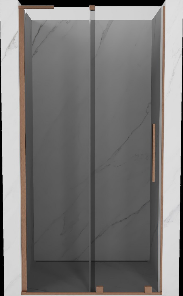 MEXEN/S - Velar L posuvné sprchové dvere 110 cm, grafit, meď kartáčovaná 871-110-003-41-65