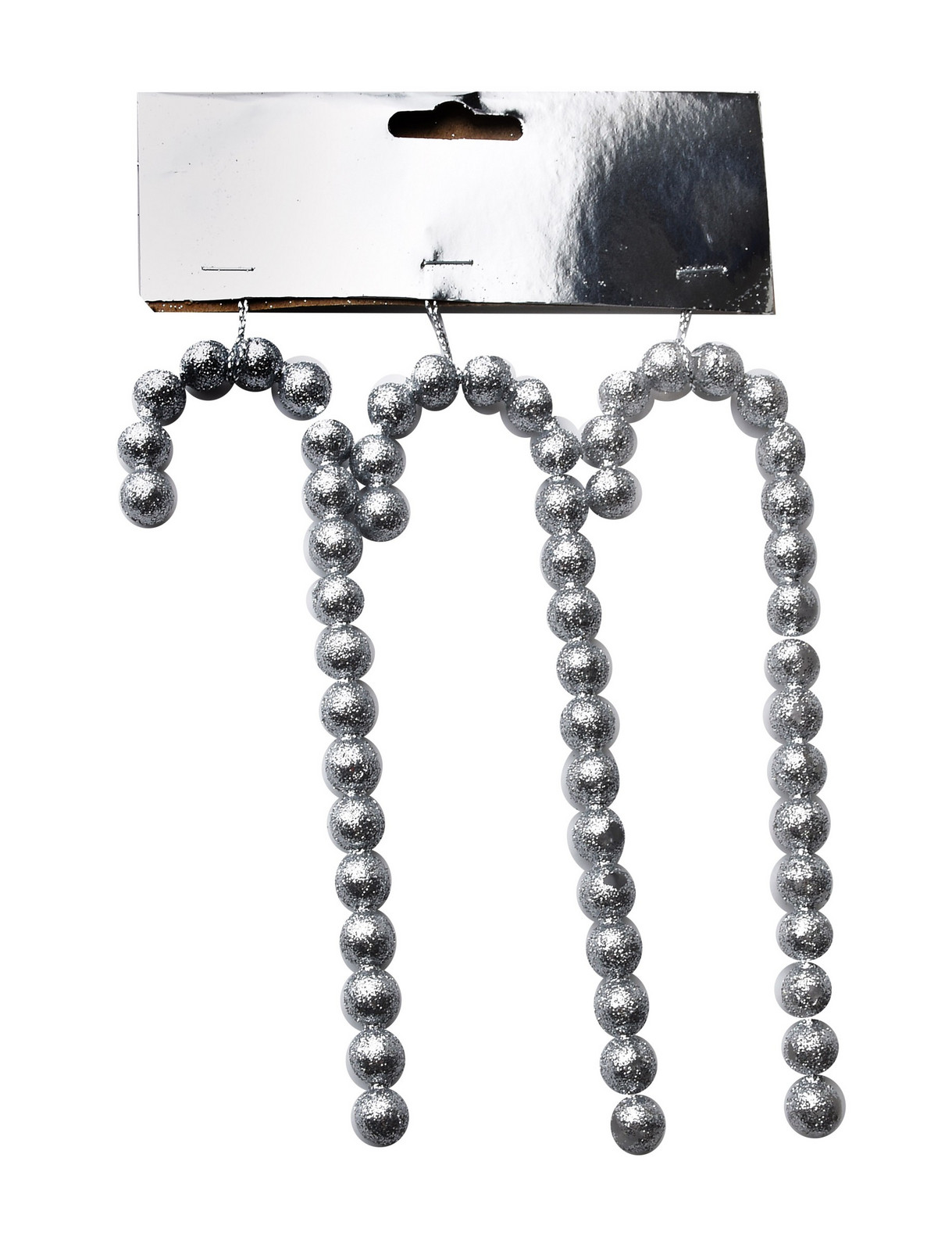 Sada 3 ks vánočních přívěsků SANTA LILA stříbrná