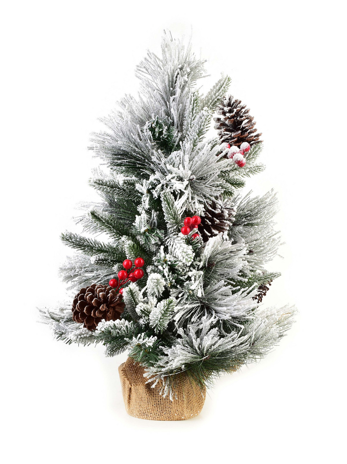 Umělý vánoční stromek SANTA LILA 60 cm zelený/bílý