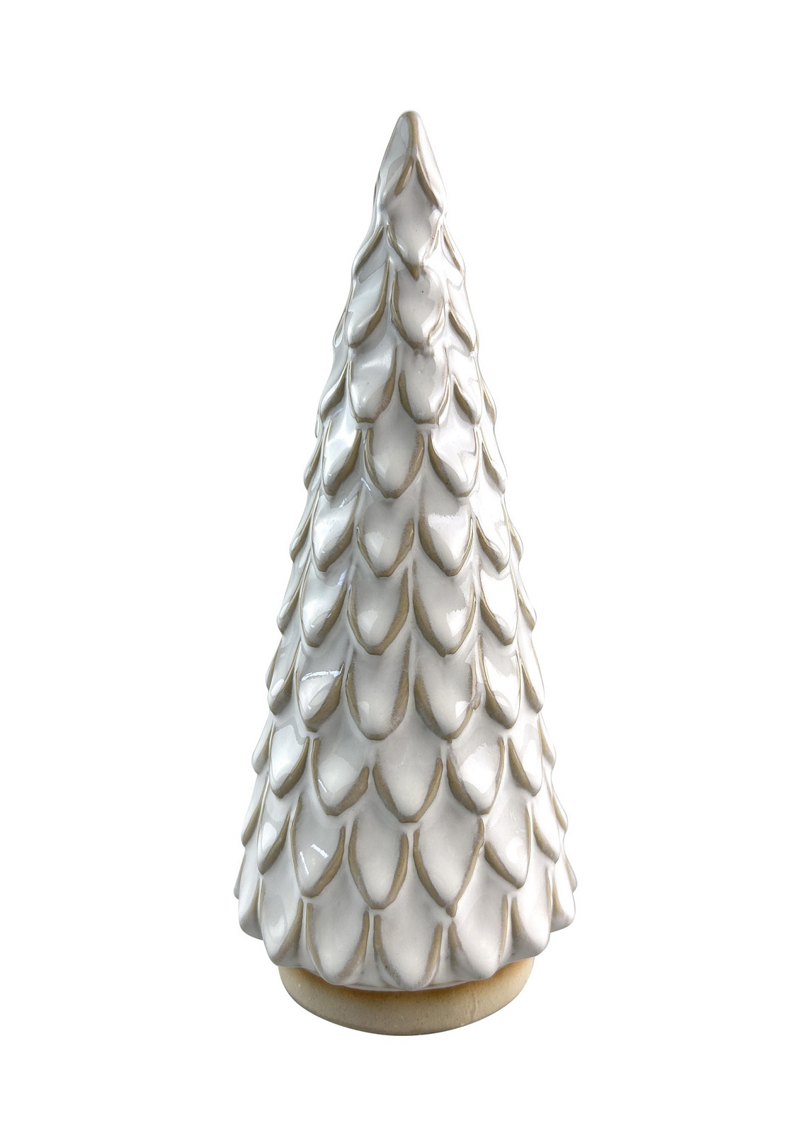 Vánoční dekorace stromek II SANTA LILA 19,5 cm béžový/bílý