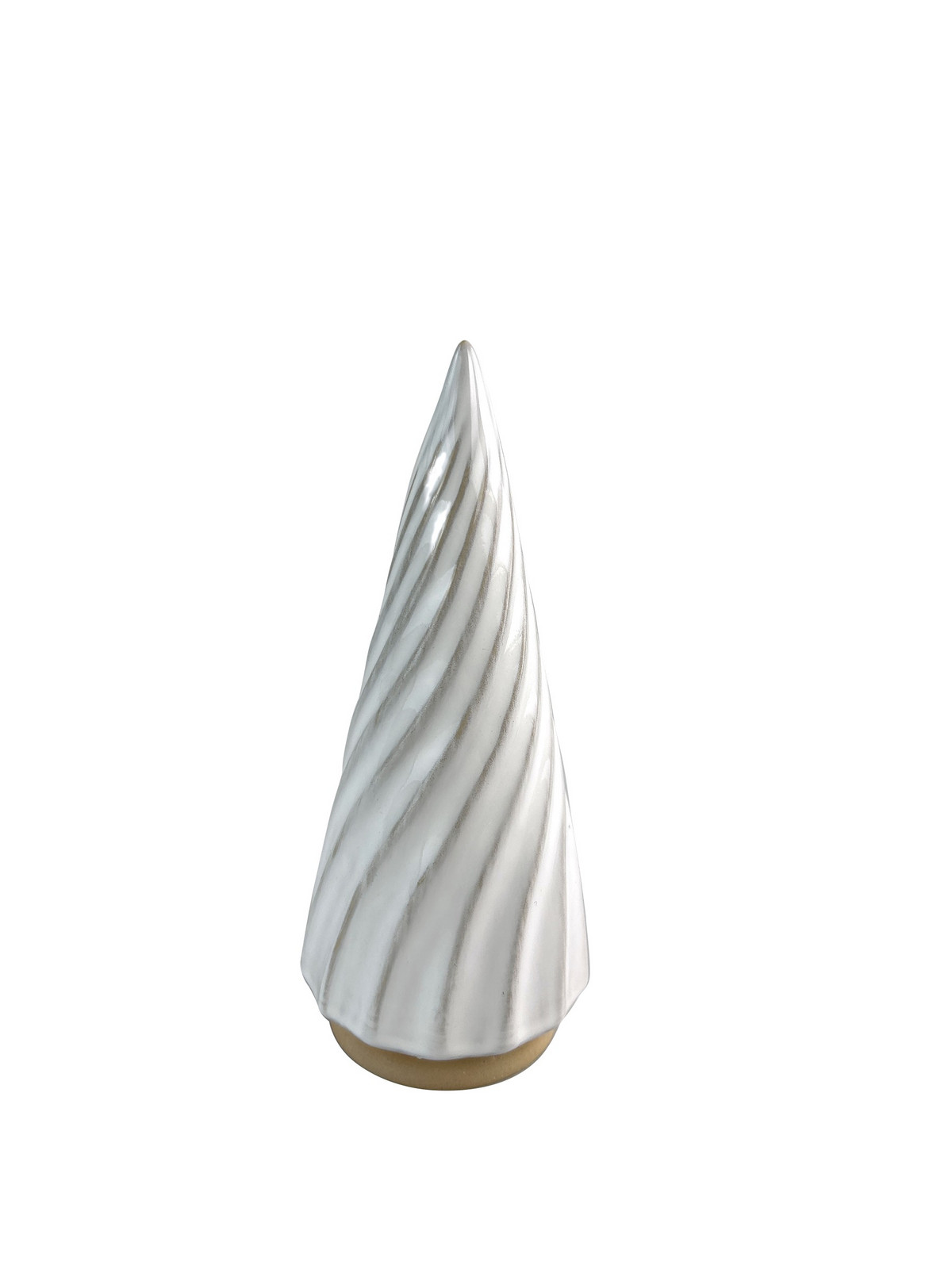 Vánoční dekorace stromek SANTA LILA 19 cm béžová/bílá