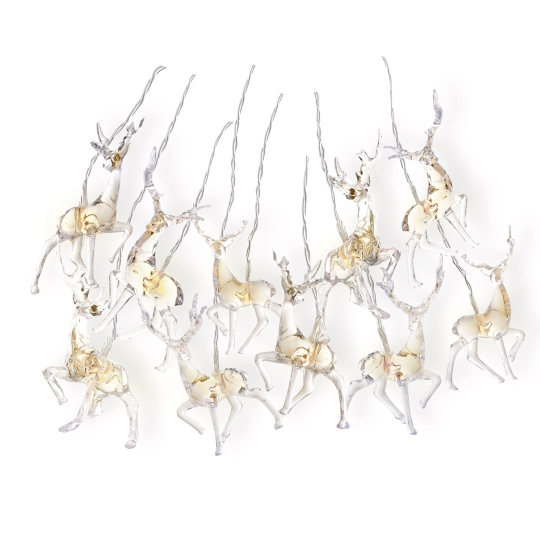 Vánoční LED řetěz REINDEER teplá bílá