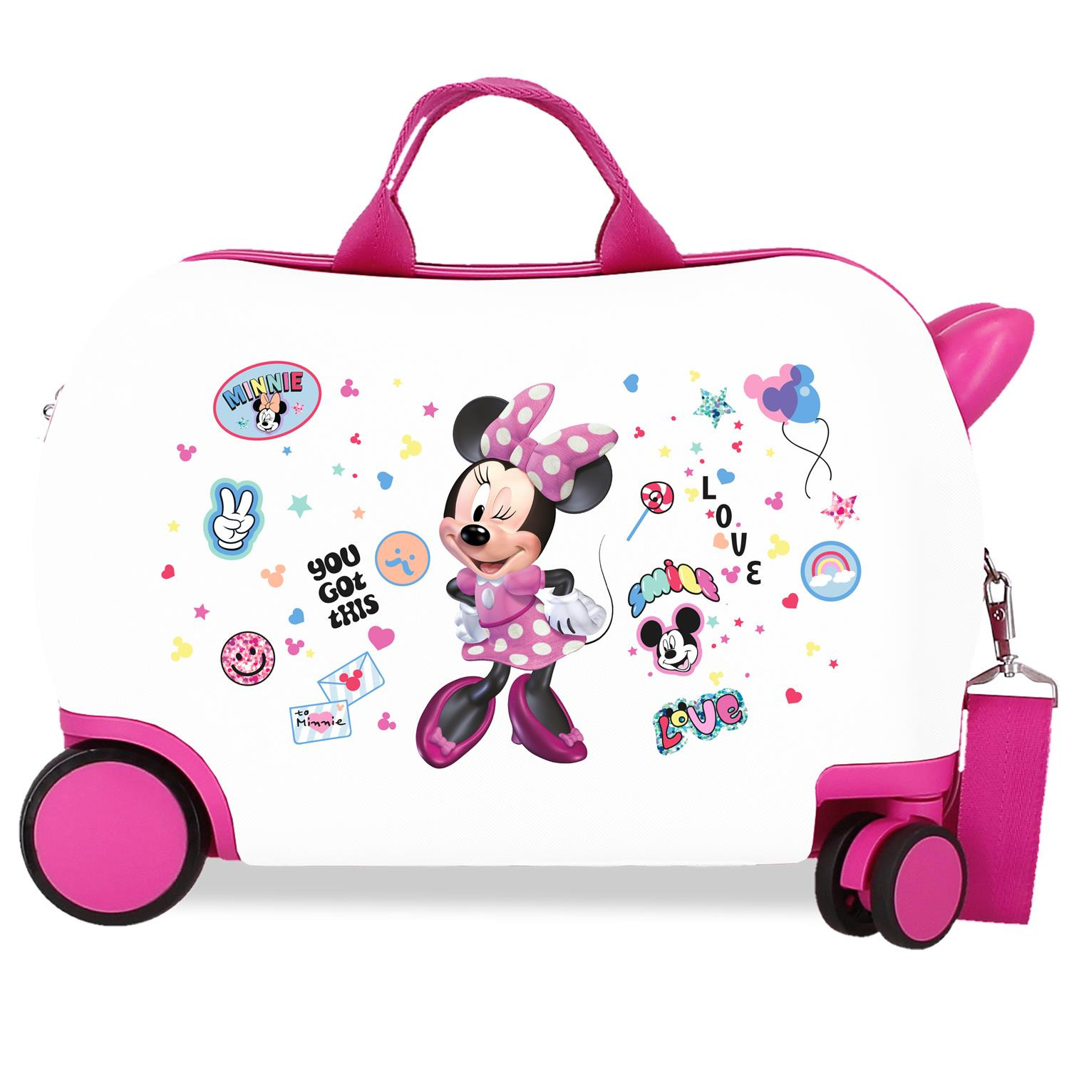 Minnie Mouse Detský kufrík na kolieskach - odrážadlo - Minnie Party Trolley Ride - 24,5L