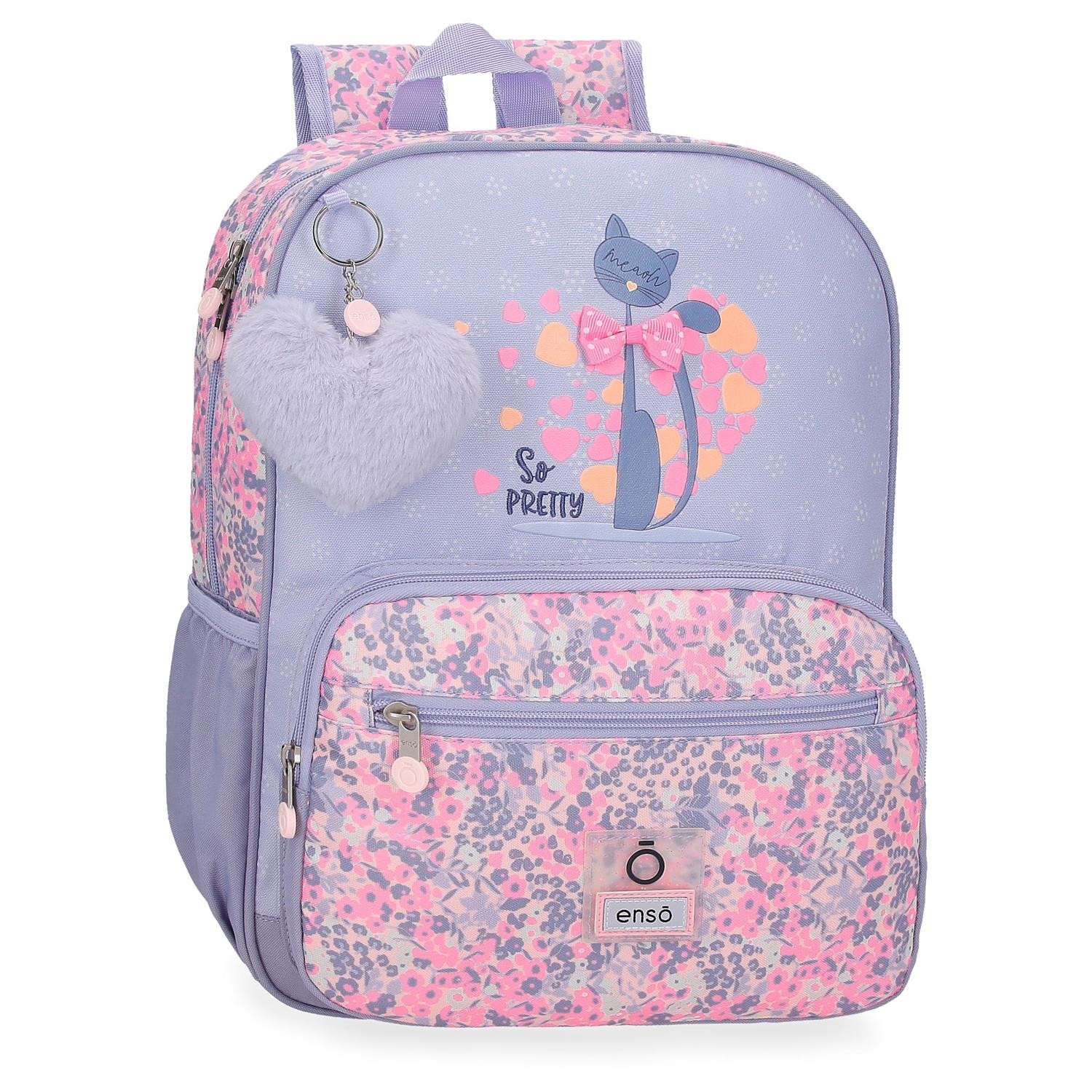 Dievčenský školský batoh s príveskom Enso So Pretty - 13,5L