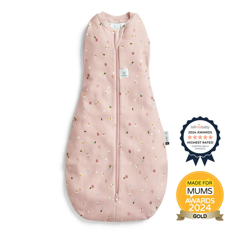 ERGOPOUCH Zavinovačka a vak na spanie 2v1 Cocoon Daisies 3-6 m, 6-8 kg, 1 tog