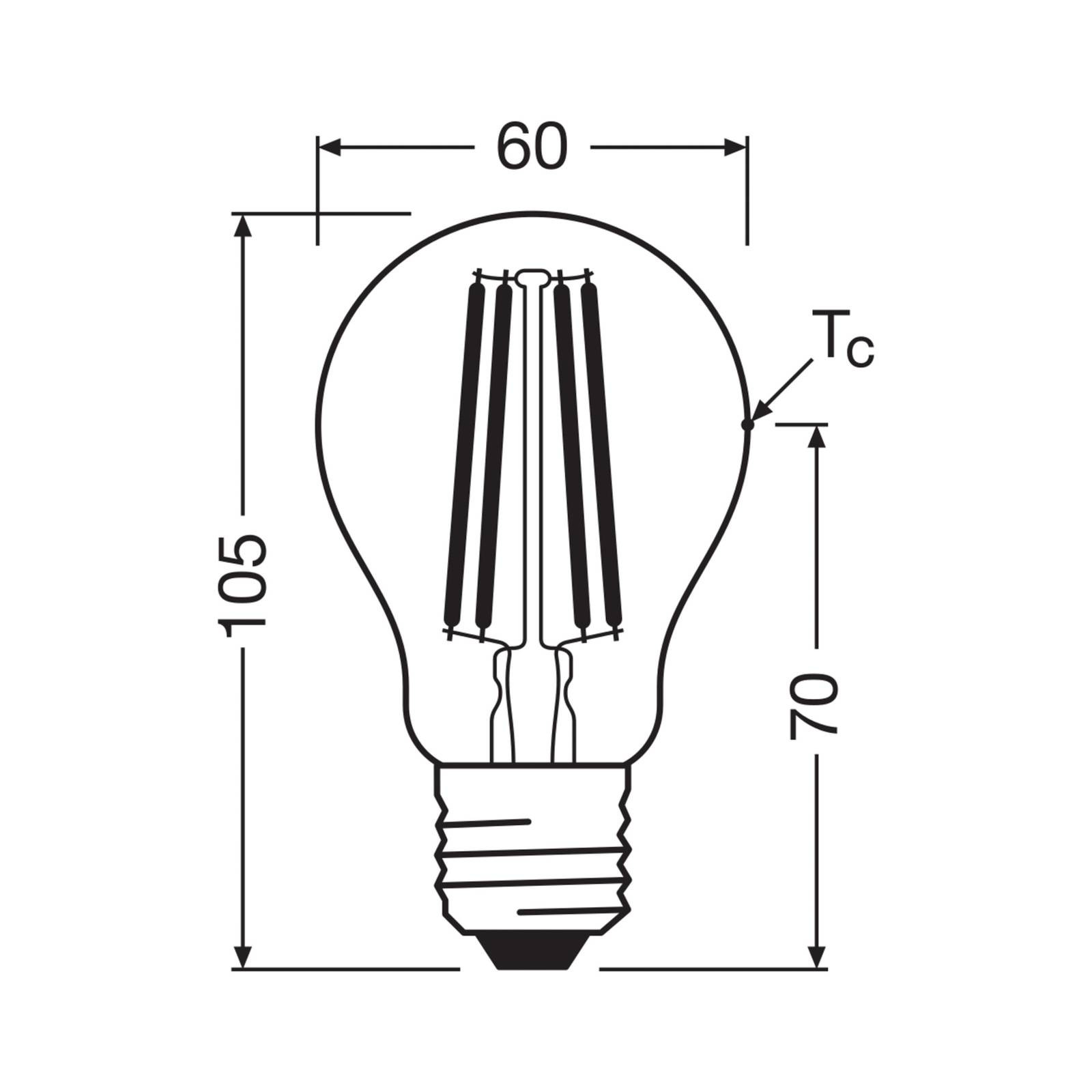 OSRAM LED žiarovka E27 2,2W vlákno 4000K 470lm 2-pack