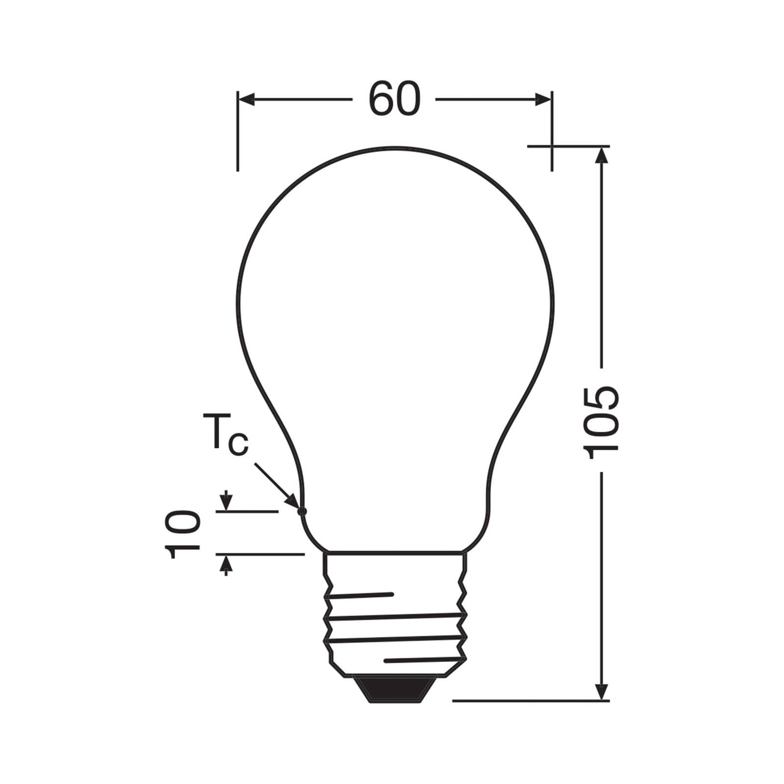 OSRAM LED žiarovka E27 5W matná 2 700K 1055lm 2er
