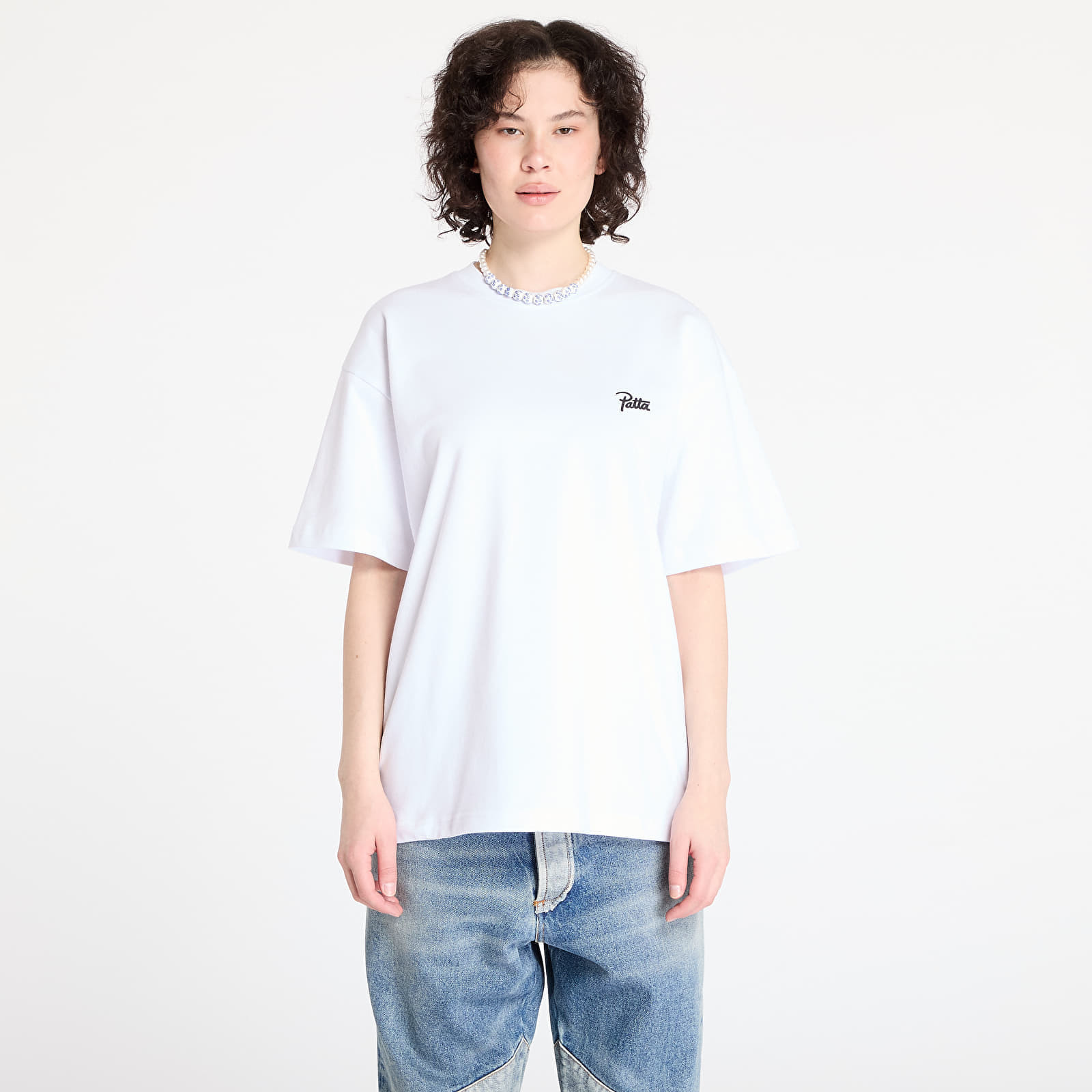 Tričko Patta Basic Script Logo T-Shirt UNISEX White S