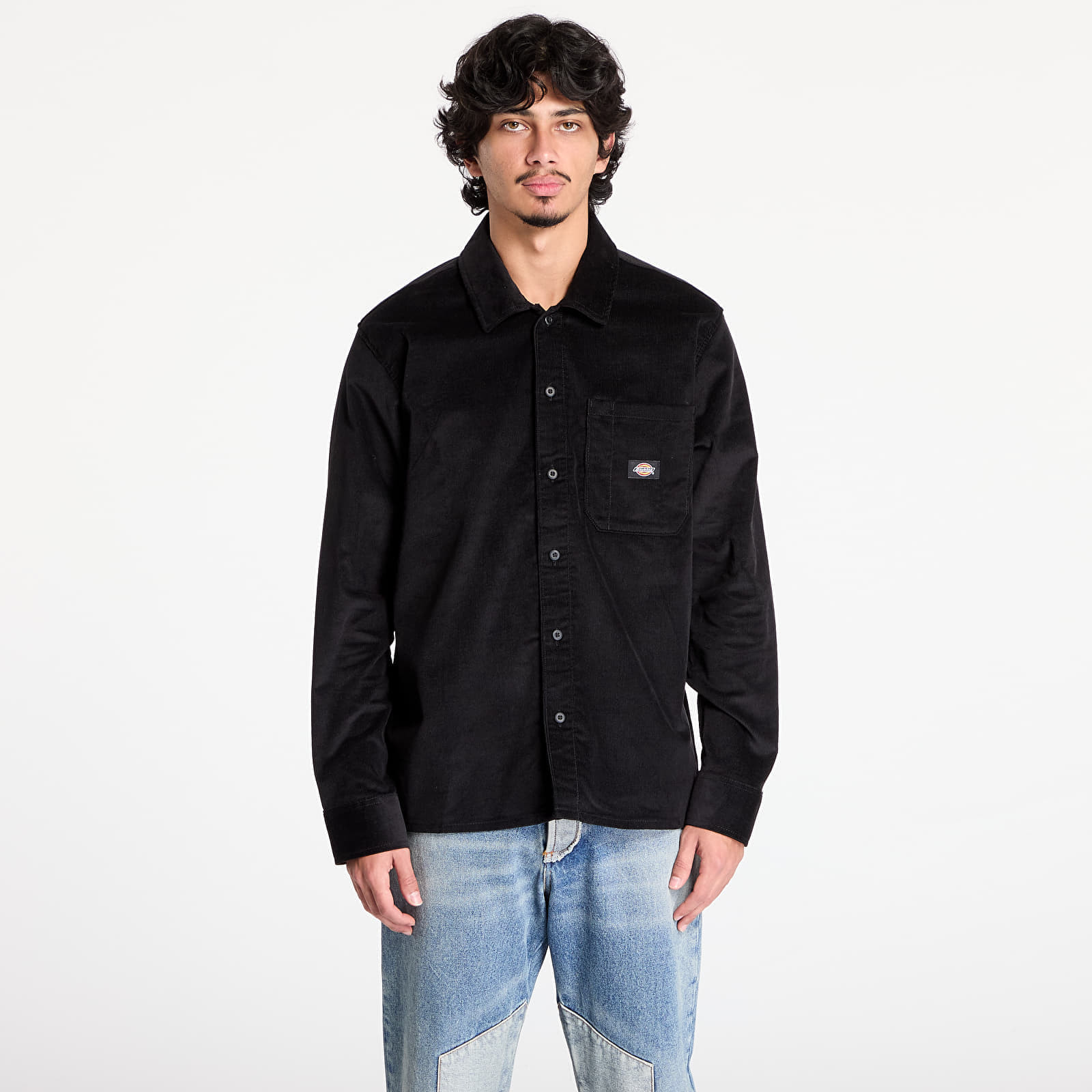 Košeľa Dickies Corduroy Long Sleeve Shirt Black L