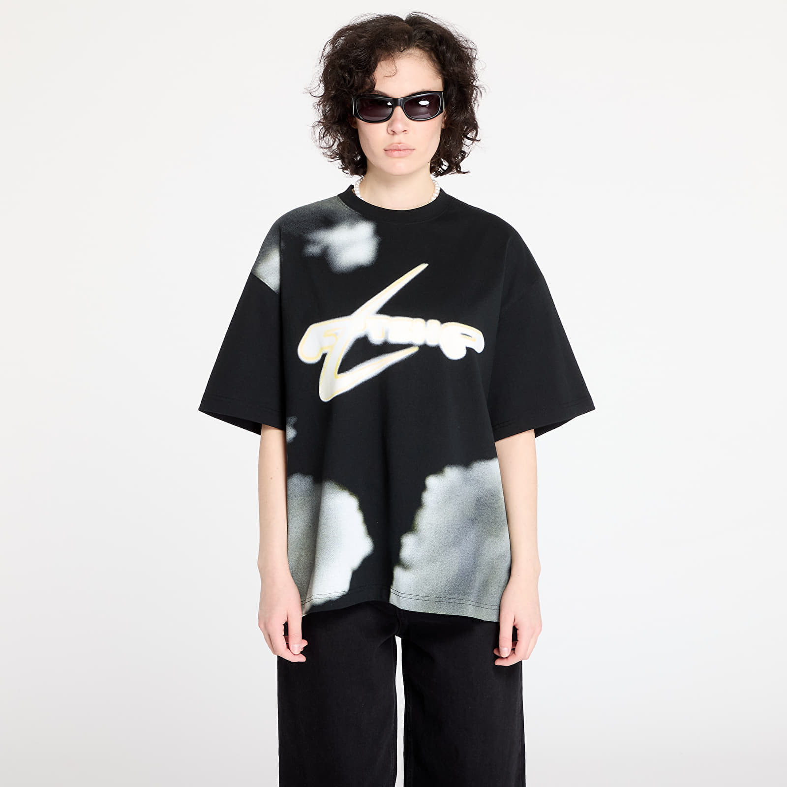 Tričko Walking Art By FTSHP T-Shirt UNISEX Black Clouds XS