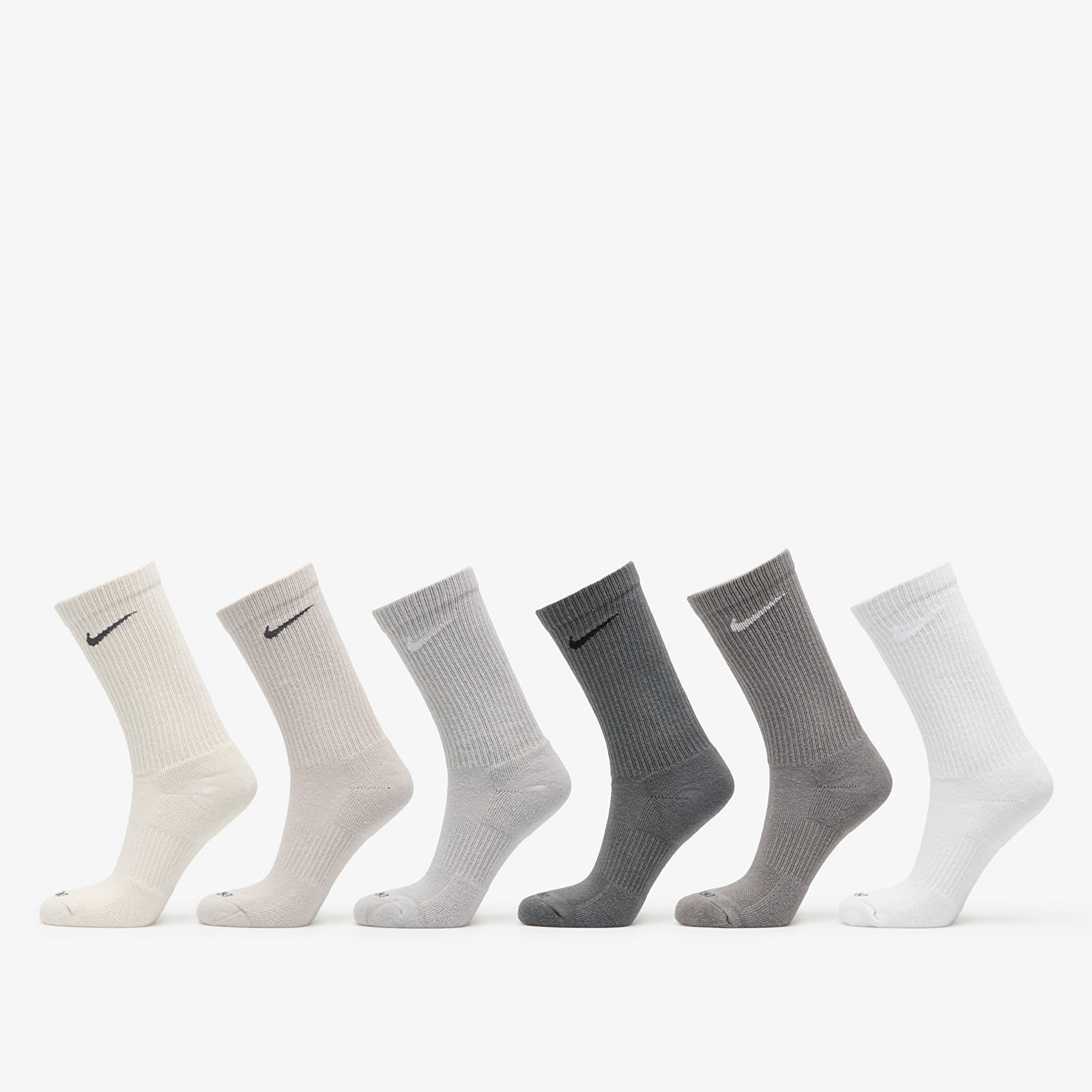 Nike Everyday Plus Cushioned Training Crew Socks 6-Pack Multi-Color L