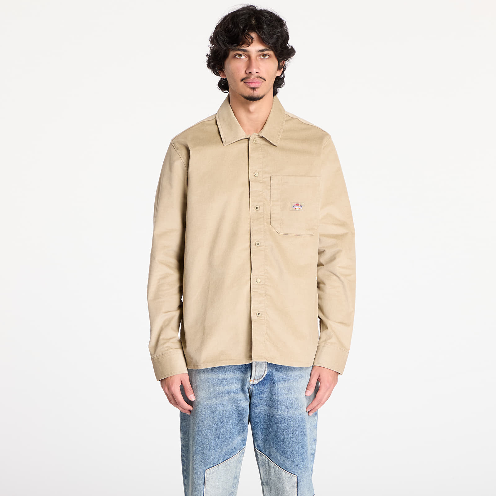 Košeľa Dickies Corduroy Long Sleeve Shirt Khaki S
