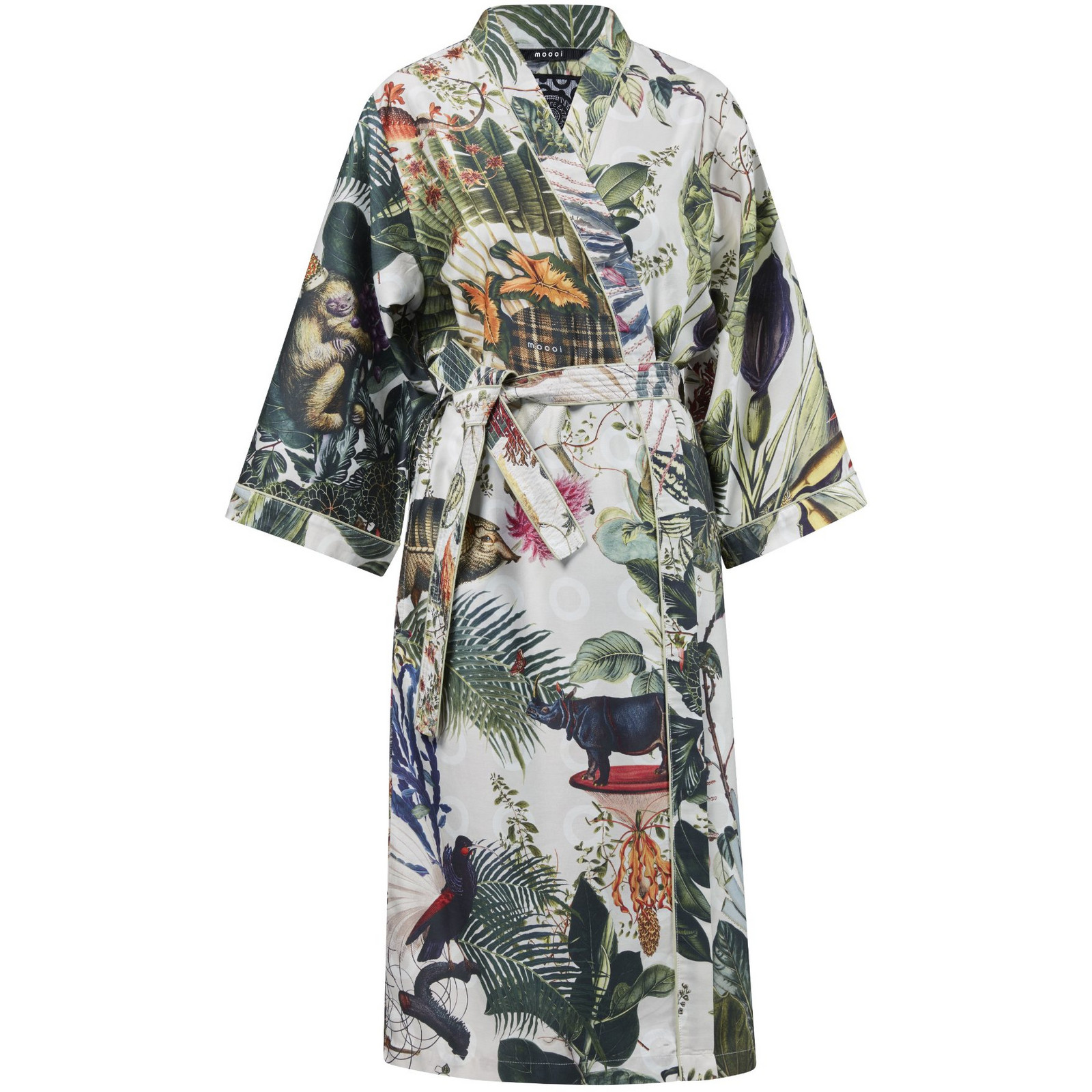 Kimono MENAGERIE M/L, slonová kosť, bavlnený satén, Moooi