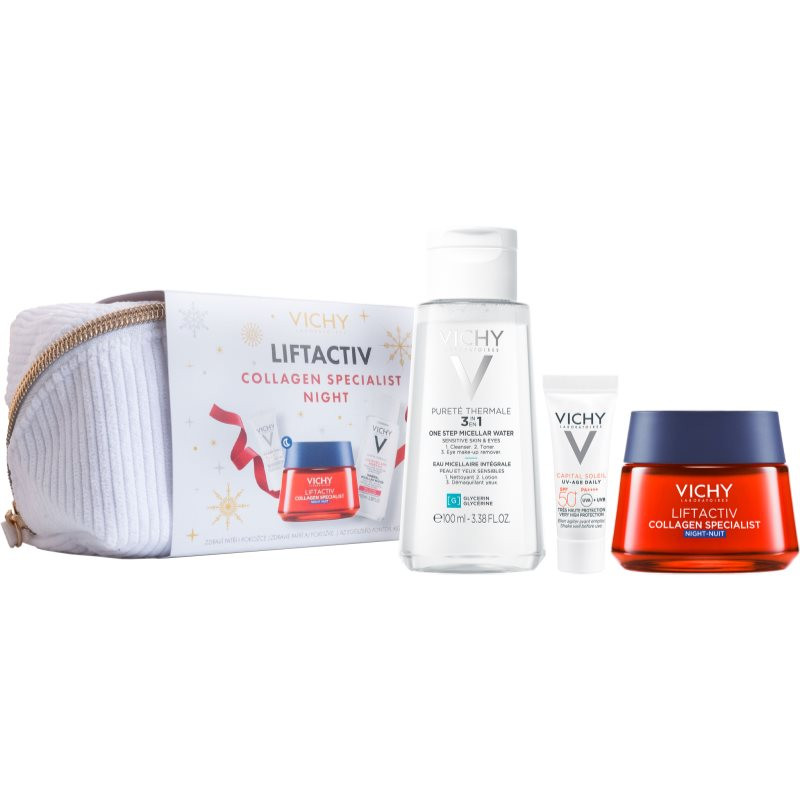 Vichy Liftactiv Collagen Specialist Night vianočná darčeková sada (pre zrelú pleť)