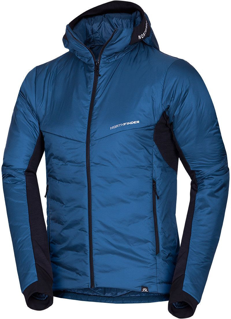 Northfinder Pánska outdoorová hybridná bunda Primaloft® FERDINANDO inkblue black Veľkosť: M